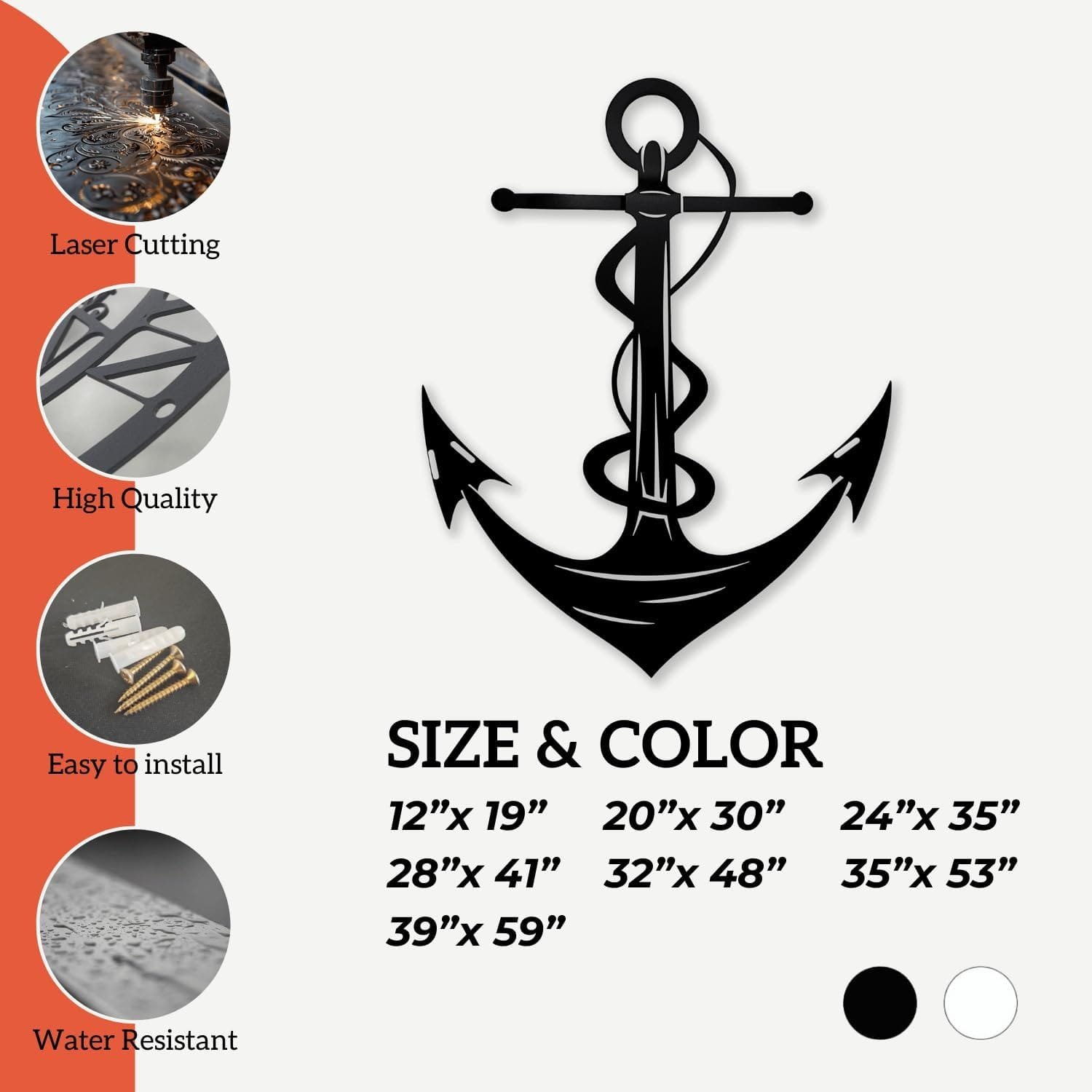 Anchor Metal Wall Decor